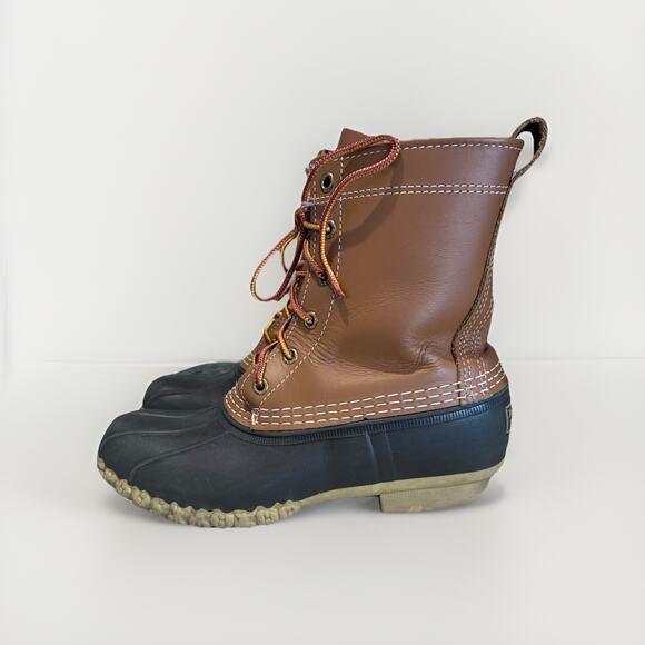 LL Bean WATERPROOF SHORT RUBBER BEAN BOOTS DUCK BOOTS Sz DM W8 M6 229685 - Picture 1 of 8